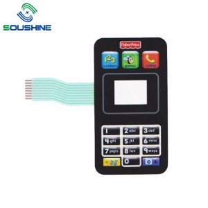 OEM högkvalitativ 6 präglad knappmembranens knappsats med kontakt