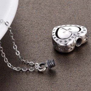 Kremationshalsband 925 sterling silver minne hjärta kors hängande kremering halsband för aska