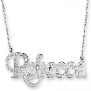 Uttalande hänge personligt halsband namn halsband gyllene silver