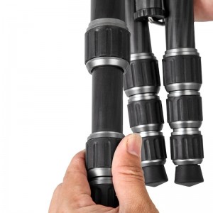 KINGJOY 5-sektion Aluminium Kompakt Vikbar lättviktsvridkamera Fotostativ med kulhuvudsats för fotografi