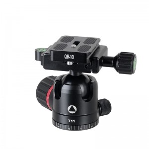 Kingjoy A62 professionell hopfällbar stativ med T11 lågprofilkulhuvud för kamera