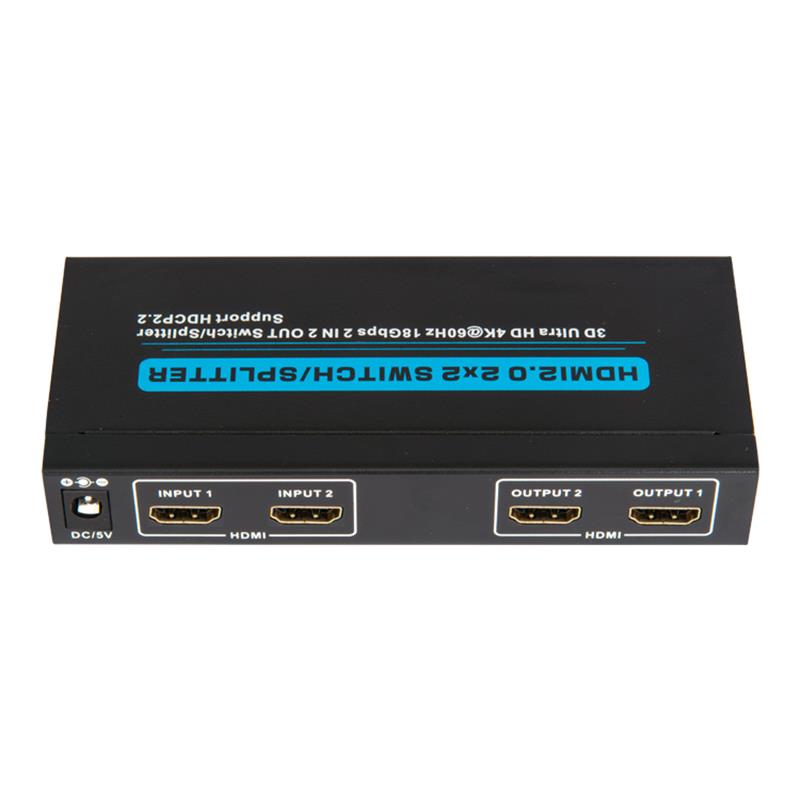 V2.0 HDMI 2x2 switch / splitter stöd 3D Ultra HD 4Kx2K @ 60Hz HDCP2.2