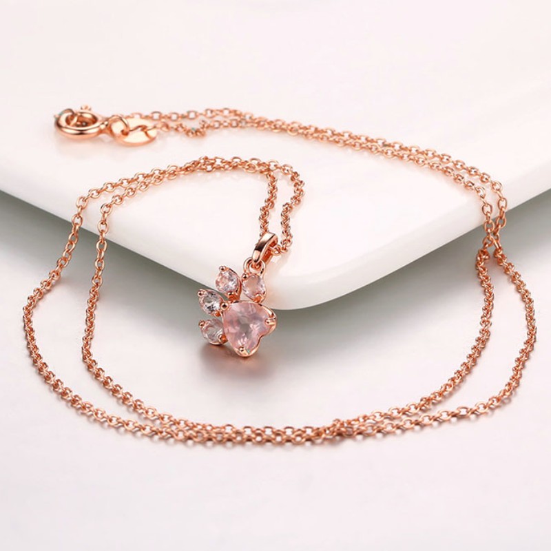 925 sterling silver rose gold hänge mjukt rosa halsband hjärthalsband uttalande halsband