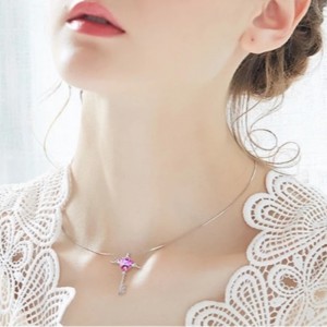 Ängelvingar halsband hjärthänge kärlek brev halsband safir ametyst ädelsten halsband för kvinnor 925 sterling silver