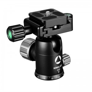 KINGJOY G00 ny design 360 graders rotationsbollhuvud med arca schweizisk snabbutlösningsplatta