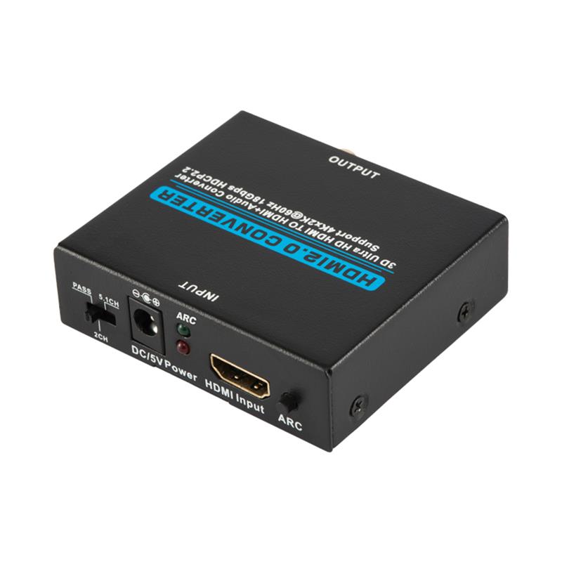 V2.0 HDMI Audio Extractor HDMI to HDMI + Audio converter Support 3D Ultra HD 4Kx2K @ 60Hz HDCP 2.2 18 Gbps