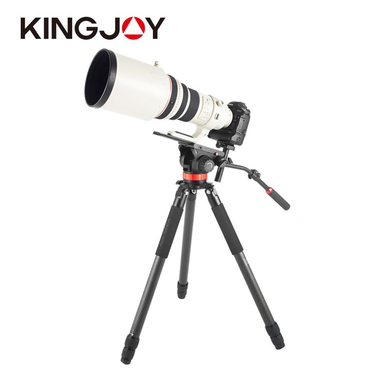 Kingjoy Professional Flexibel kolfibervideokamera stativ K4207