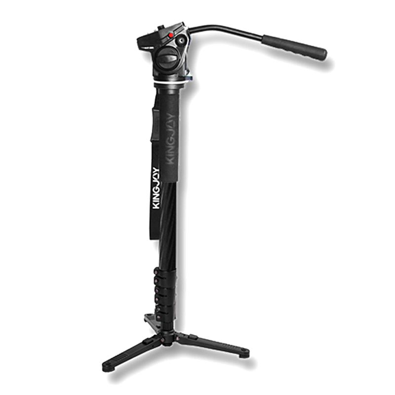 Kingjoy Factory Direct Selling Foldable 4 Sektioner Professionell och flexibel monopod med pan-head för teleskop