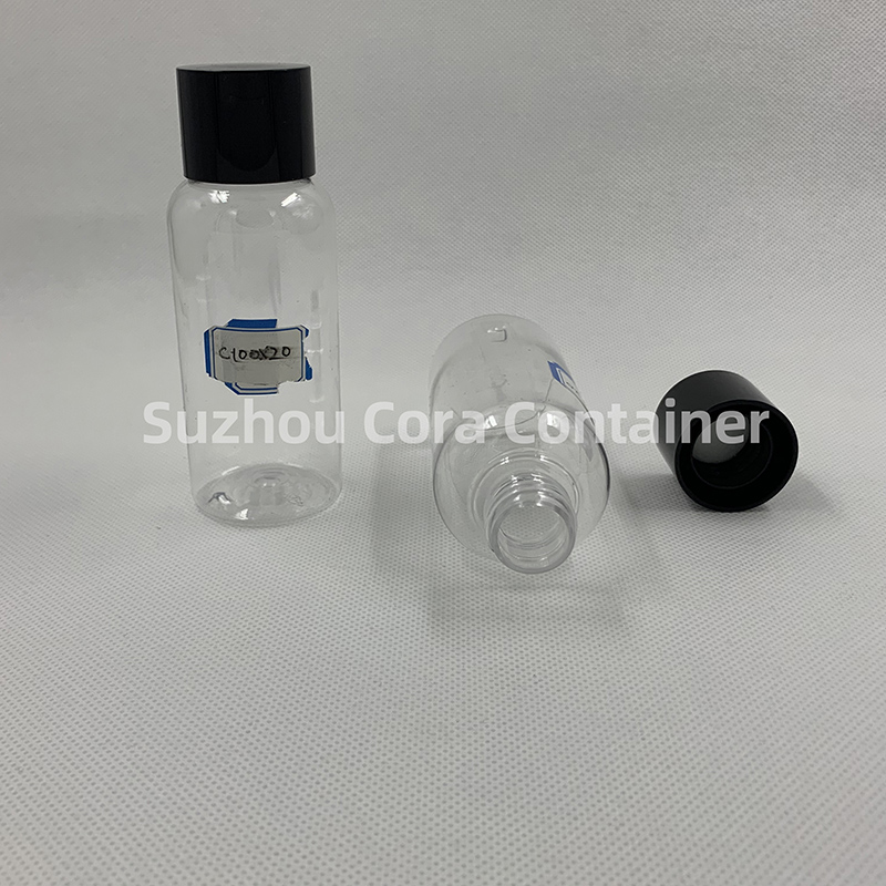 100ml Neck Size 20mm Pet Plast Cosmetisk Flaska med Screwing Cap