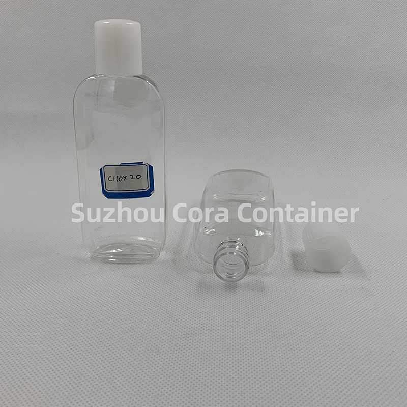110ml Neck Size 20mm Pet Plast Cosmetisk Flaska med Screwing Cap