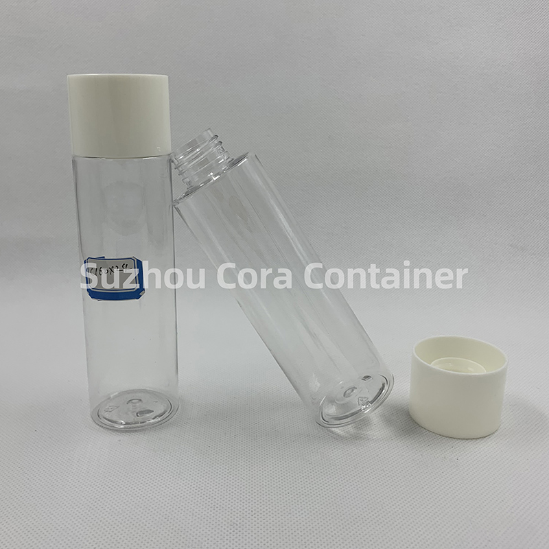 160ml Neck Size 24mm Pet Plastisk kosmetisk flaska med Screwing Cap