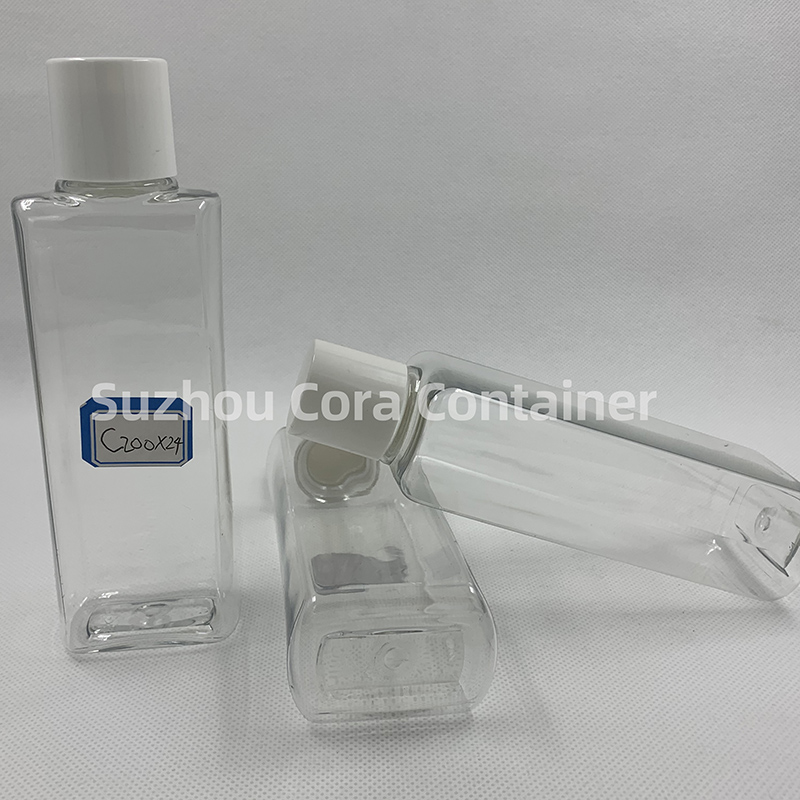 200ml Neck Size 24mm Pet Plastic Cosmetic Bottle with Screwing Cap