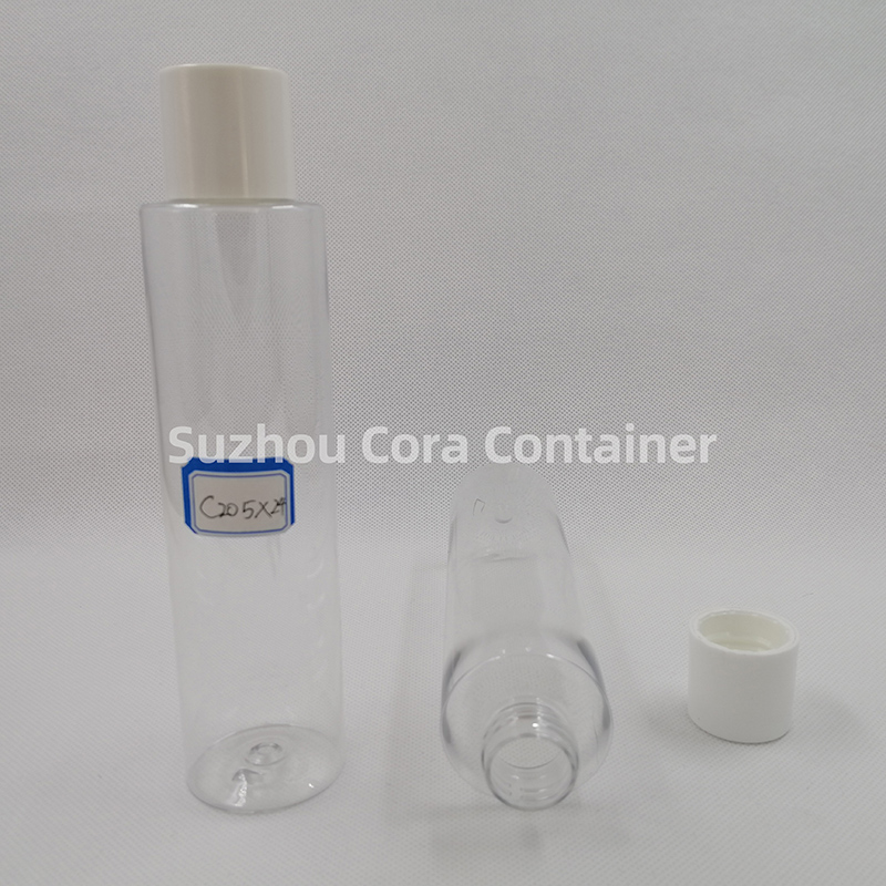 205ml Neck Size 24mm Pet Plastisk kosmetisk flaska med Screwing Cap