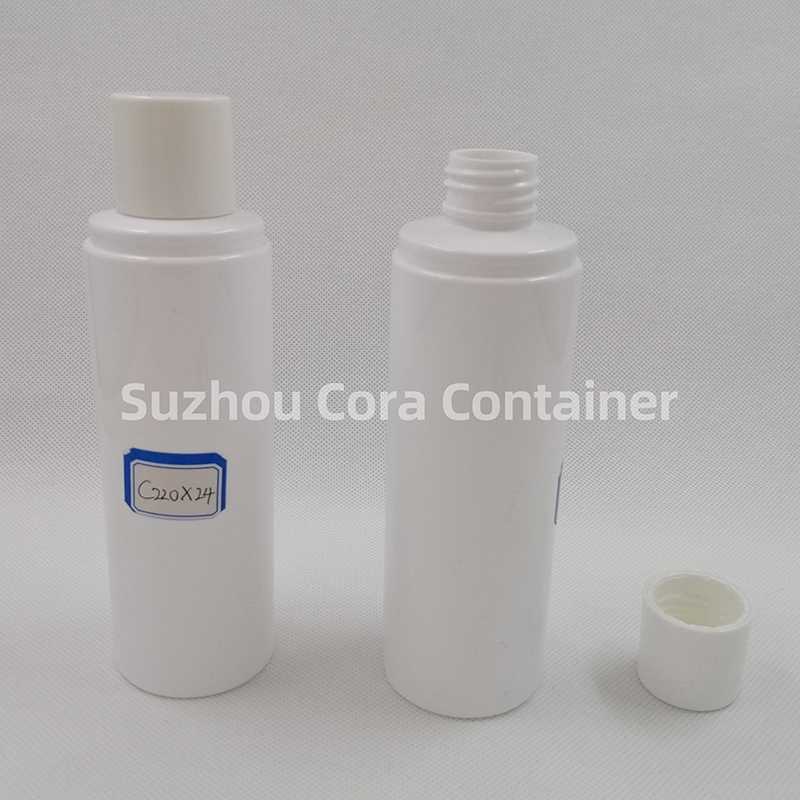 220ml Neck Size 24mm Pet Plastisk kosmetisk flaska med Screwing Cap