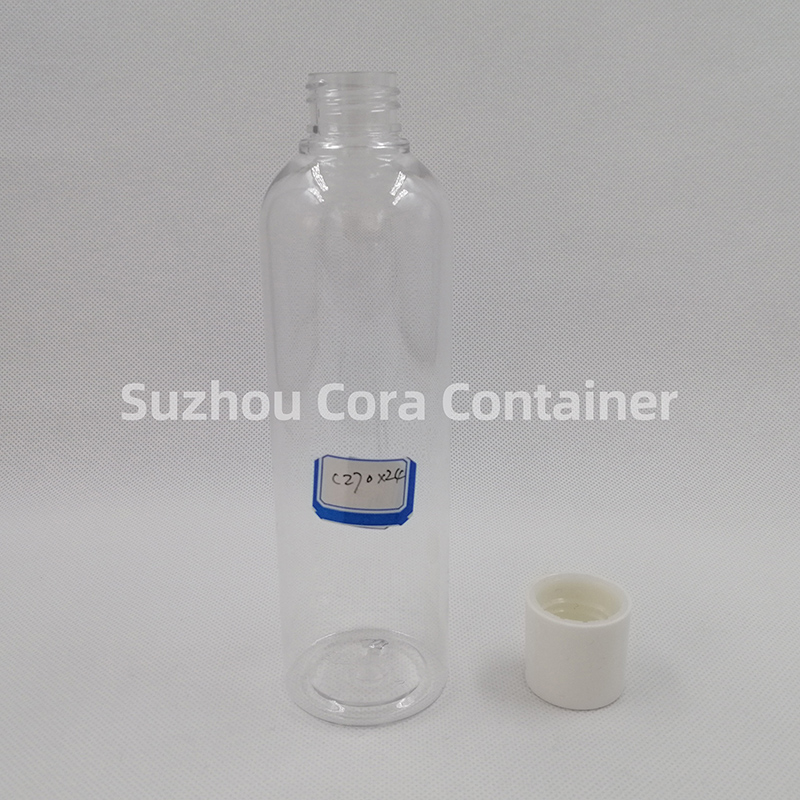 270ml Neck Size 24mm Pet Plast Cosmetisk Flaska med Screwing Cap