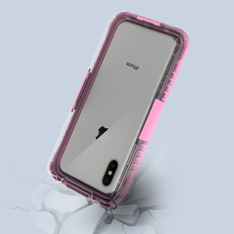 Bra vattentäta lådor, torrpåse för iPhone XS Max mobil telefon wterproof bag (Pink)