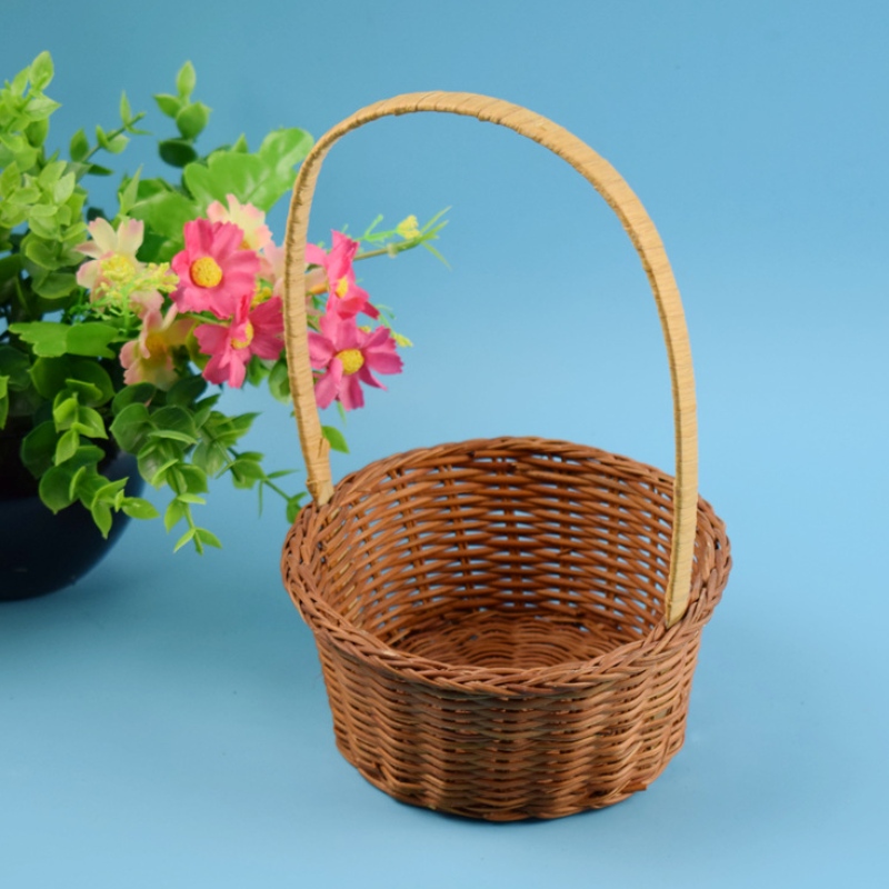 Vävnad korg med handle