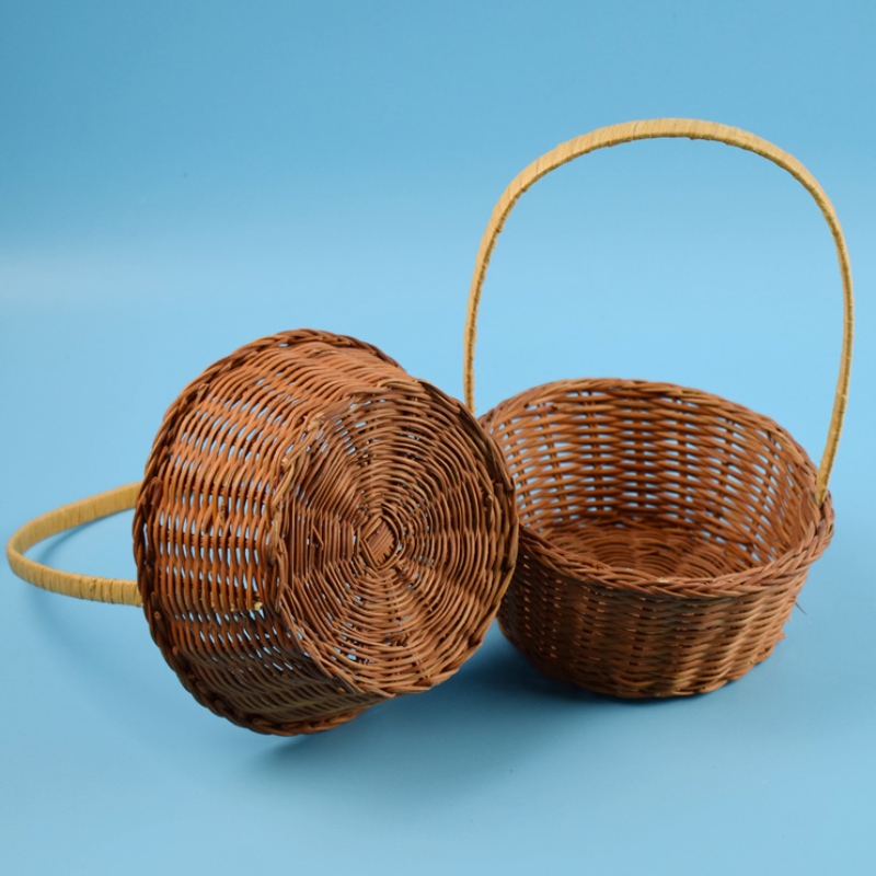 Vävnad korg med handle