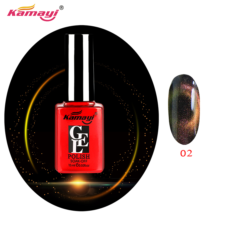 Kamayi ny produkt kattögongel suger upp UV-ledning 12 ml 3d kattögonglack nagellack