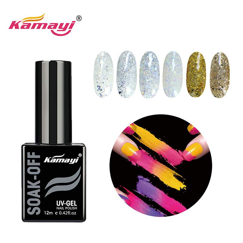 Kamayi högkvalitets fabrikspris nagelkonst grossist kamayi 400 färger blötlägg uv nagellackpolver Paljetter gelpolver