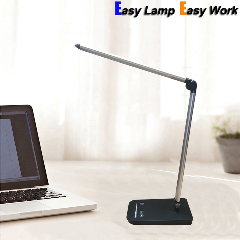582sc Leder Touch Dimmable Office Table Led Desk Lampa med batteri