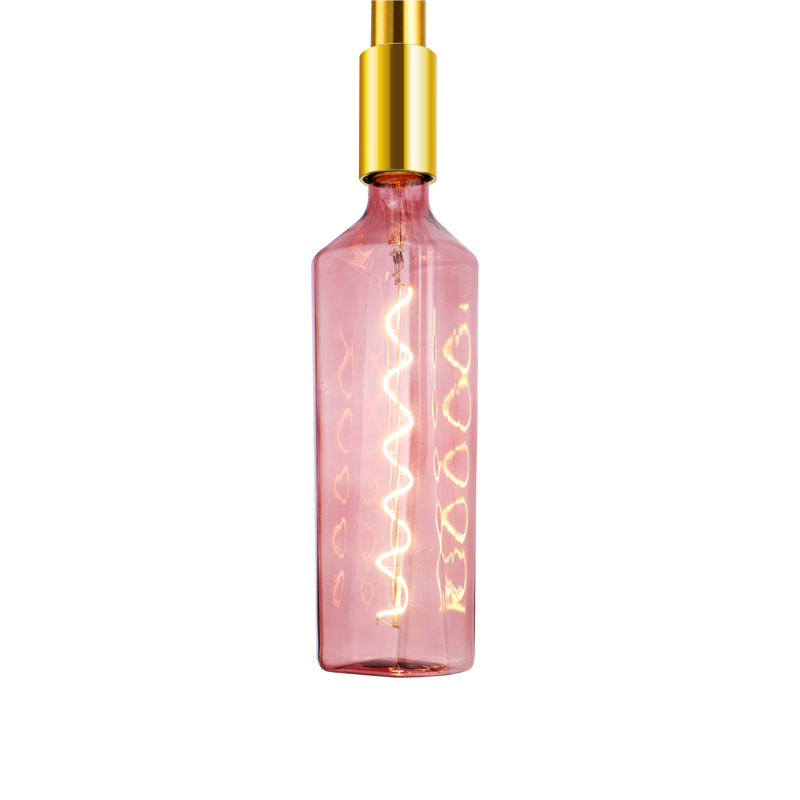 Whisky Gradient pink 4w flaskformad flerfärgad dekoration mode ledde spiraltrådsljus