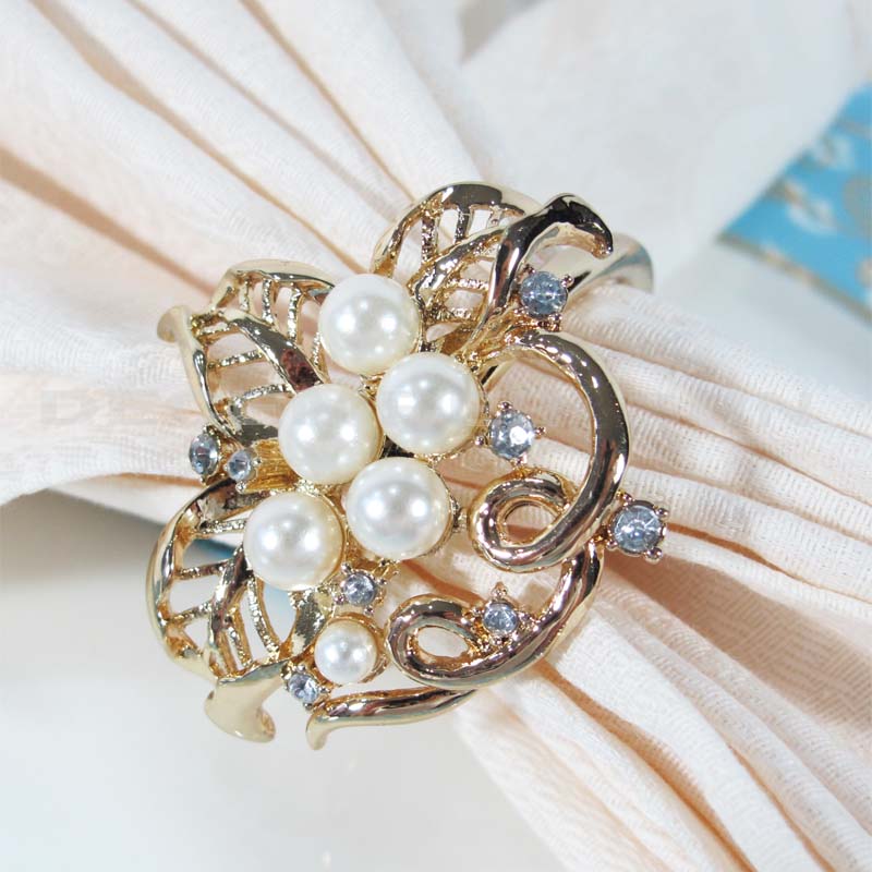 Heta säljande eleganta & graciösa metall servettringar