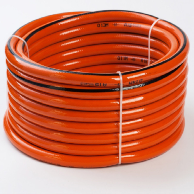 Färgglad flexibel fiberflätad förstärkt plastvattenslang för trädgård