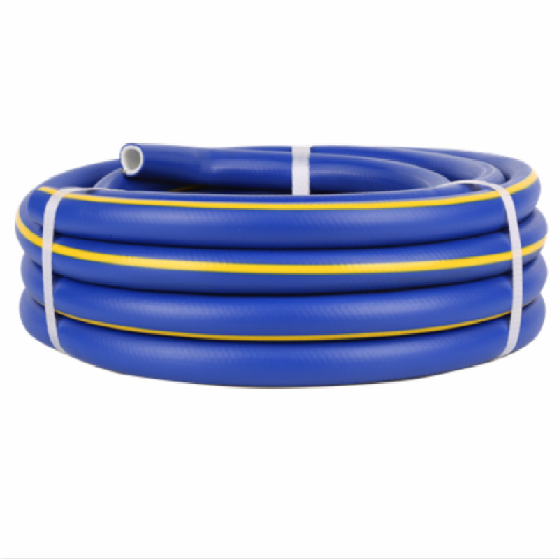 3-lagers flätad färgglad med gul linje Superflex PVC-vattenslang