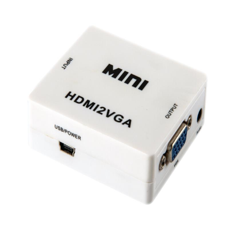 Mini storlek HDMI till VGA + Audio Converter 1080P