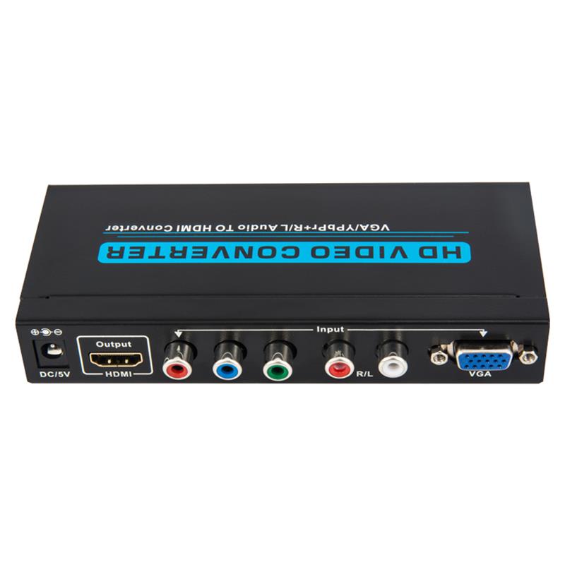 VGA / YPbPr + R / L Audio till HDMI Converter 1080P