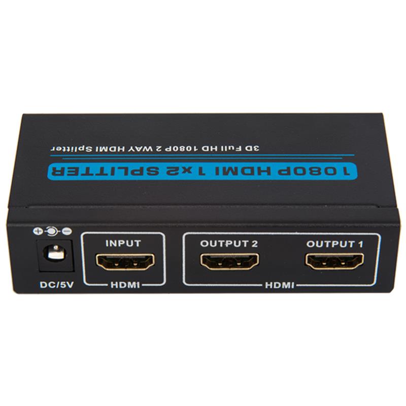 Två portar HDMI 1x2 Splitter Support 3D Full HD 1080P