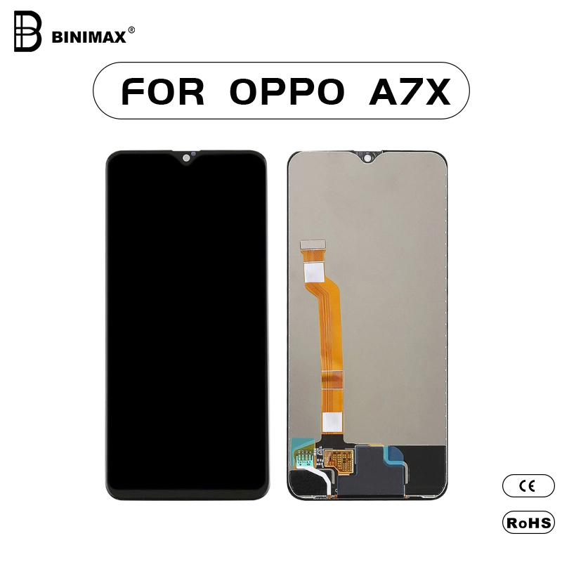 bildskärm för mobilsamtal med LCD- skärmar BINIMAX- ersättning för OPPO A7X- mobiltelefon