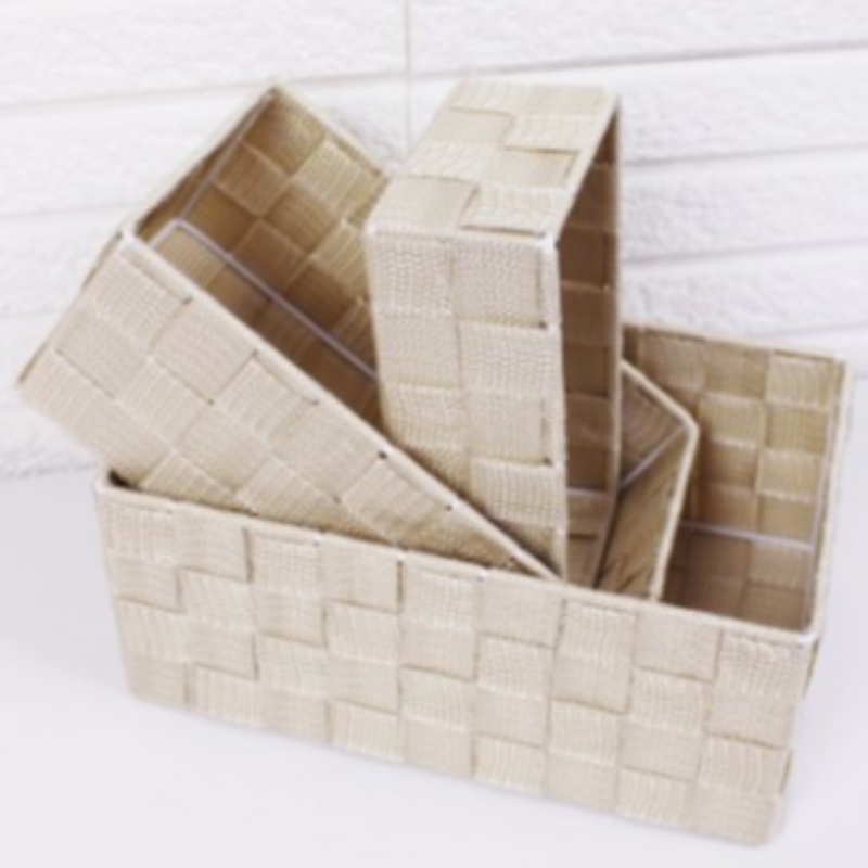 Handgjord vävd polypropen tygkorg