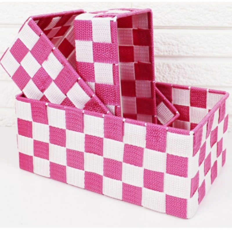 Handgjord vävd polypropen tygkorg