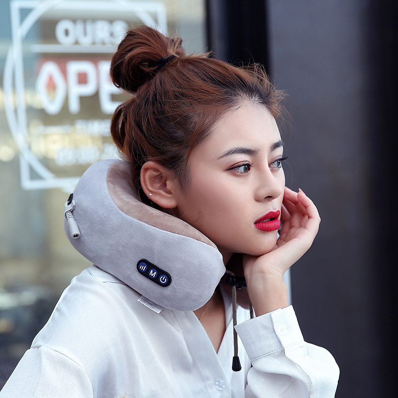 U-Shapemassage Kudde Memory Memory Foam Neck Travel Massage kudde Neck Massager