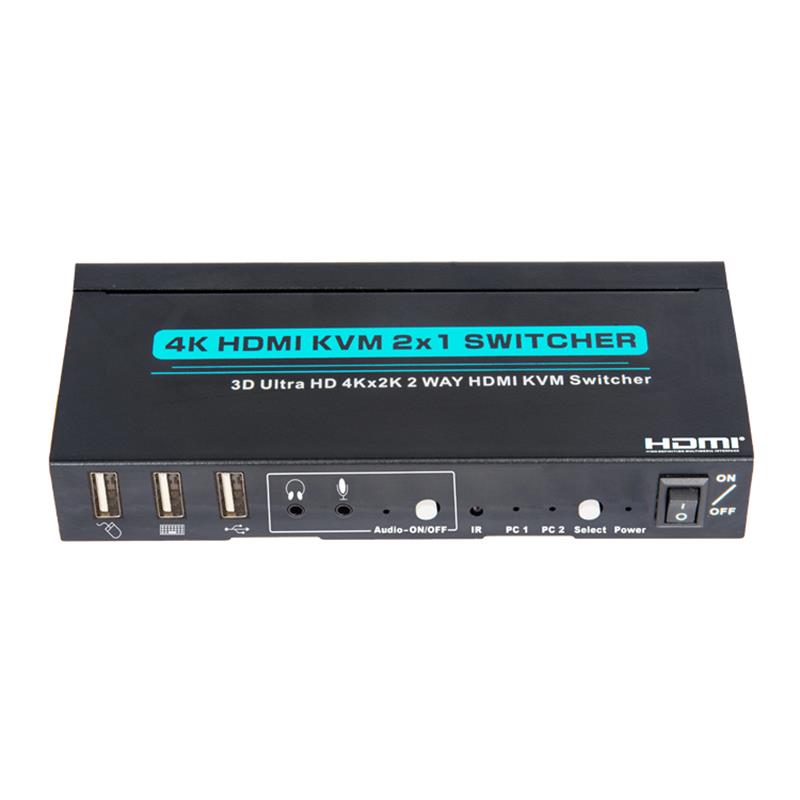 V1.4 HDMI KVM 2x1 Switcher Support 3D Ultra HD 4Kx2K/30Hz