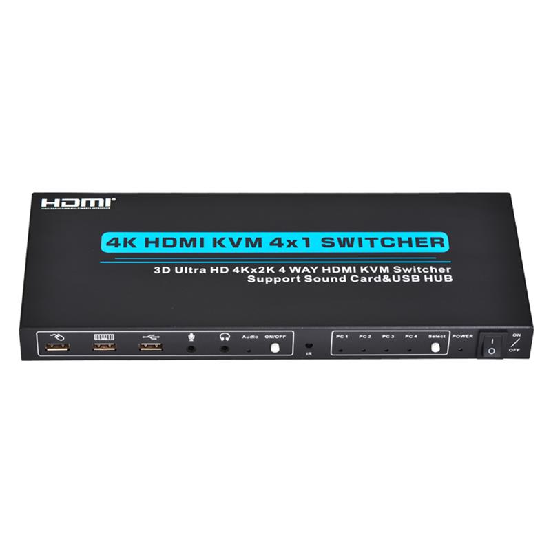 V1.4 HDMI KVM 4x1 Switcher Support 3D Ultra HD 4Kx2K/30Hz