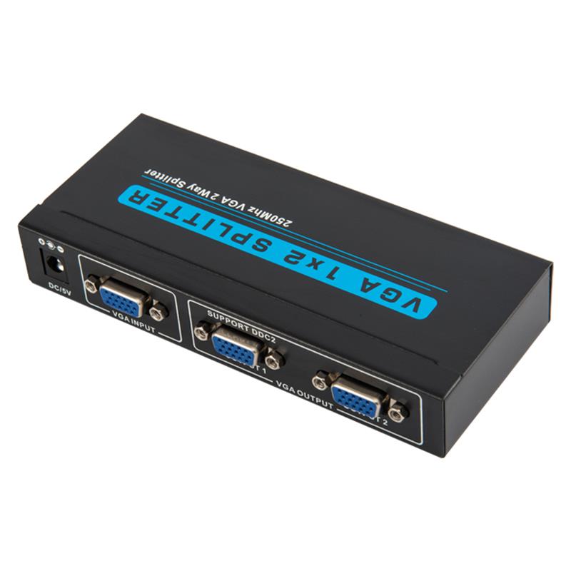 250MHz 2-vägs VGA 1x2 Splitter Support 1080P