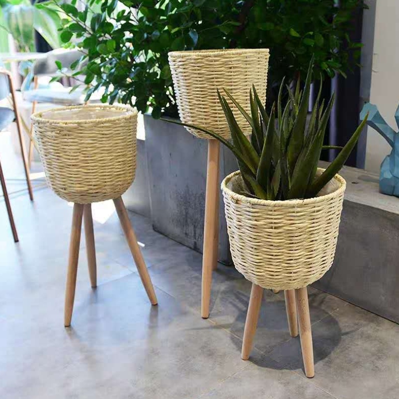 Uppsättning av 3 blomkrukstativ