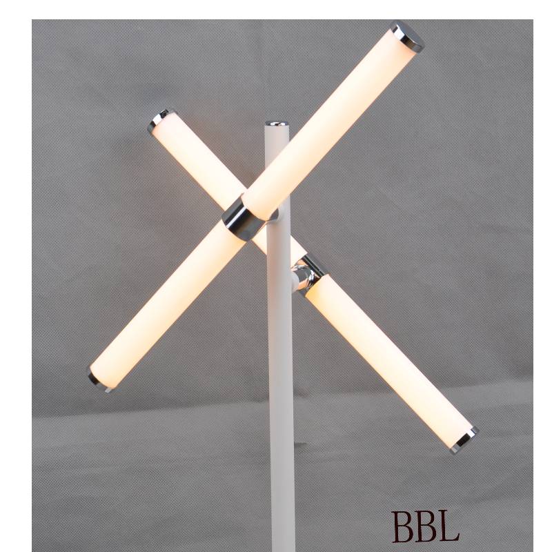 LED-bordslampa med 2 st roterbart akrylrör, utan skugga