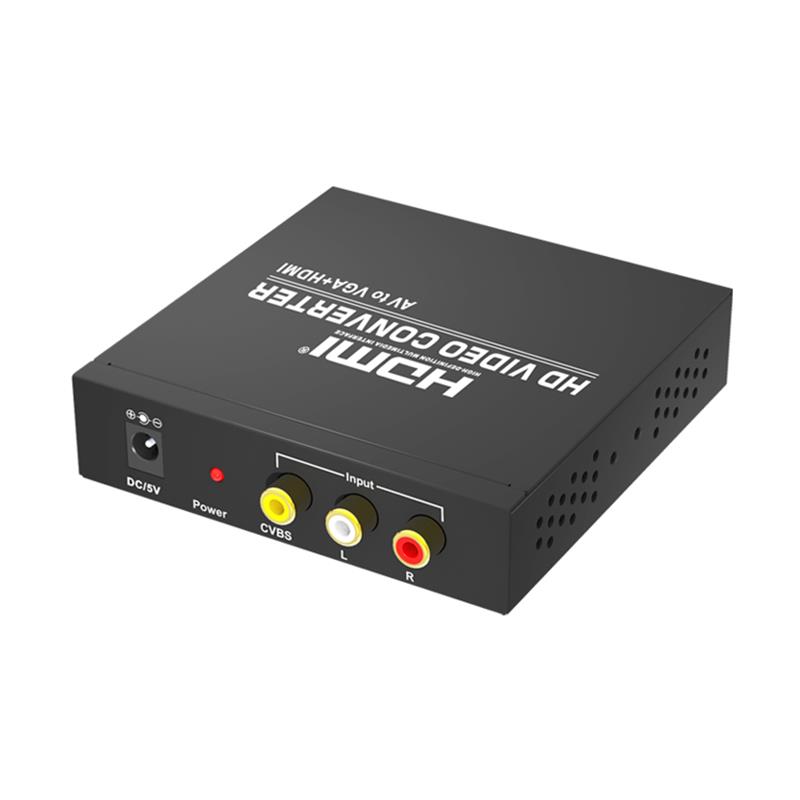 AV till VGA + HDMI Converter Up Scaler 720P / 1080P