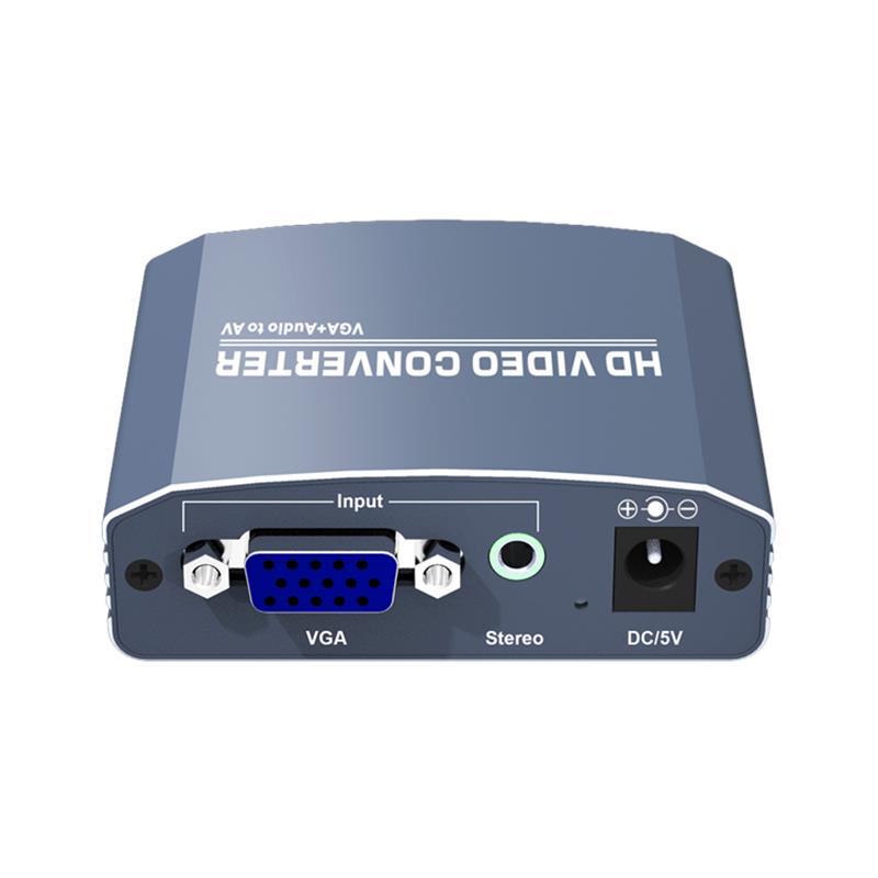 VGA + Stereo Audio till AV Converter Support 1080P