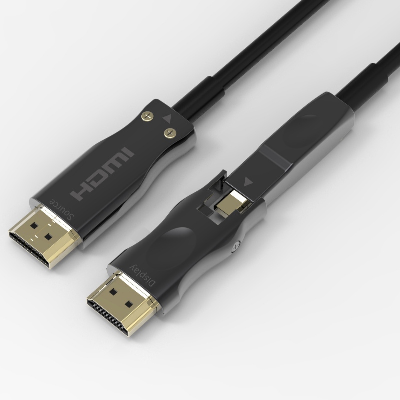 Bästa priset HDMI 2.0 Ursprungsbegränsning av typ A till D Avståbar optisk kabel av AOC 15m-längd