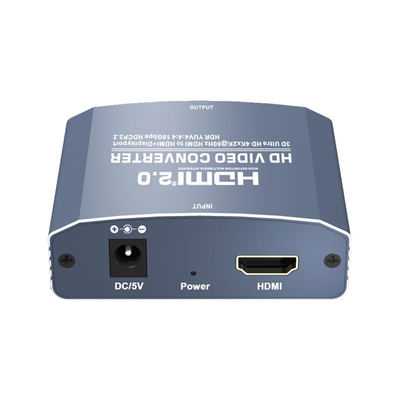 3D Ultra HD 4Kx2K @ 60Hz HDMI till HDMI + DP Converter stöd HDMI2.0 18 Gbps HDR YUV4: 4: 4 HDCP2.2