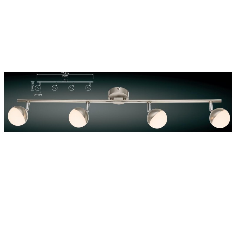 Högspänning LED-spotlight-4, med halvfärgad plastskärm