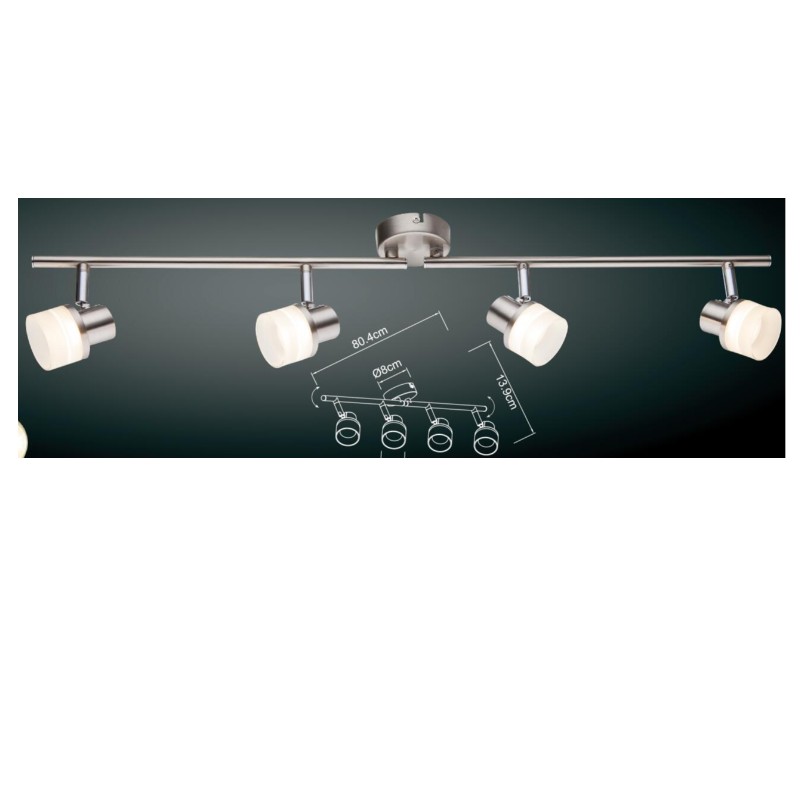 Högspänning LED-spotlight-4, med cylinderplast