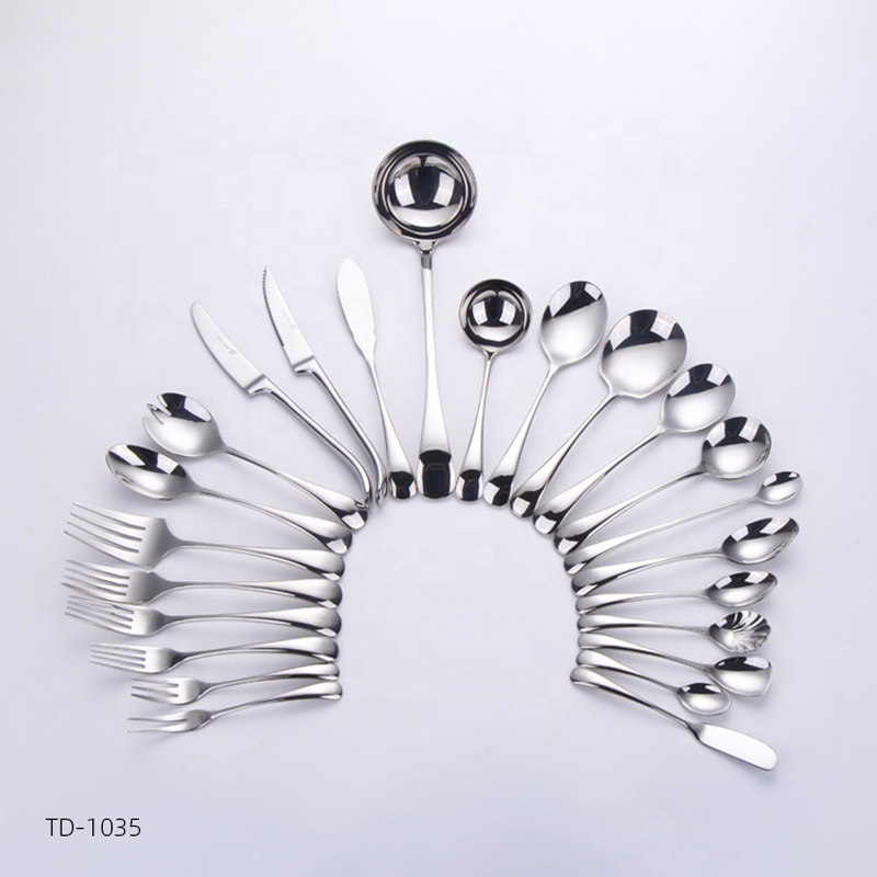 Markerad design Stainless Steel Kitchen Restaurang Party Tableware CutIery 24PCS Set