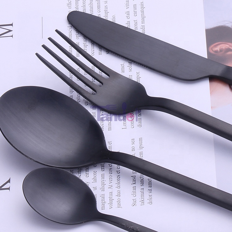 Kuddar för inventarier, black black cuttery set, pvd betäckning gaffelpar