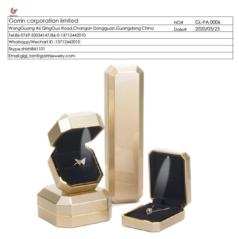 FL-PA0006 plast smyckeskrin med LED-lampor